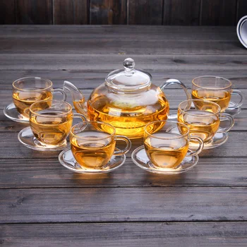 600ml/800ml/1000ml Transparent Pyrex Glass Tea Set Flower Teapot High Temperature Glass Kettle
600ml/800ml/1000ml Transparent Pyrex Glass Tea Set Flower Teapot High Temperature Glass Kettle