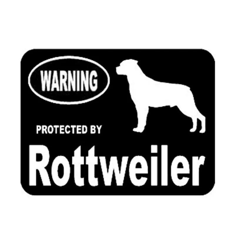 Предупреждение защищено ротвейлером собака Забавный автомобиль стикер Домашние