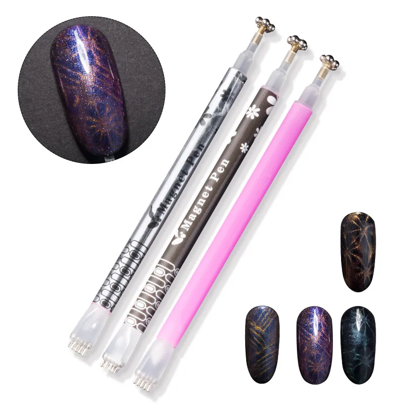 Modelones Dual-Ended Magnet Stick DY Nail Art Flower Pattern Magnet Pen For Cat Eyes Gel Polish 3D Strip Grid Nail Gel Tools
Modelones Dual-Ended Magnet Stick DY Nail Art Flower Pattern Magnet Pen For Cat Eyes Gel Polish 3D Strip Grid Nail Gel Tools