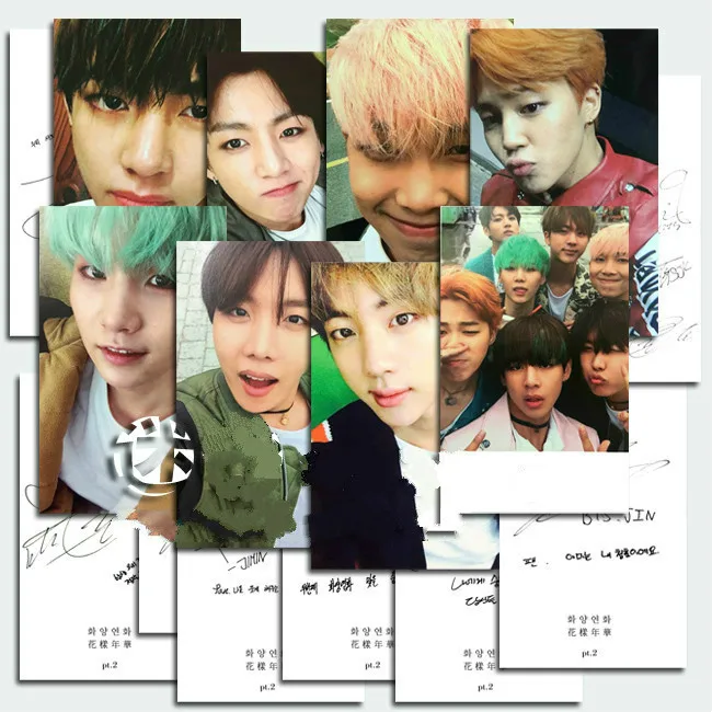 Kpop фото плакат альбом открытка карта 8 карт k-pop Bangtan boys jin suga персональная подписка