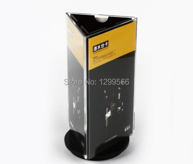 Rotatable acrylic restaurant menu card three sides display stand Advertising tag sign card Desk card photo frame holder rack
Rotatable acrylic restaurant menu card three sides display stand Advertising tag sign card Desk card photo frame holder rack