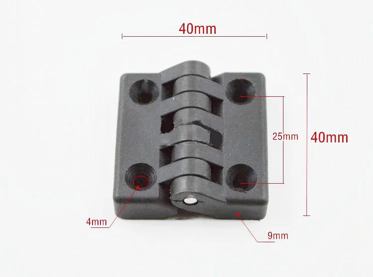 10pcs/Lot Black nylon Door Butt Hinges Cabinet hinge 40mm x Plastic Bearing Hinge thickness 9mm |