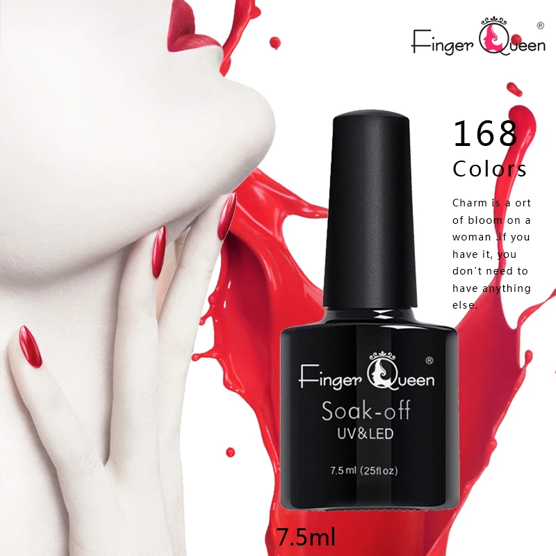 FingerQueen Famous Brand 1pc 7.5ml 168 Colors Gel Polish Nail Varnish Shining Glitt-er UV Nail Gel Glue Long Lasting High Qulity
FingerQueen Famous Brand 1pc 7.5ml 168 Colors Gel Polish Nail Varnish Shining Glitt-er UV Nail Gel Glue Long Lasting High Qulity