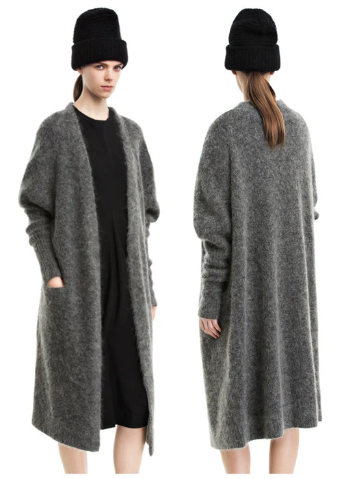 2016 new female V in pure cashmere cardigan collar long cardigan sweater coat thick loose
2016 new female V in pure cashmere cardigan collar long cardigan sweater coat thick loose