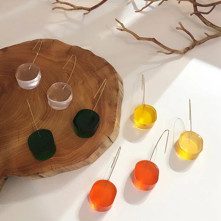 New Korean Transparent Resin Geometric Round Waterdrop Candy Acrylic Drop Earring for Women Girls Party Gifts Summer Brincos
New Korean Transparent Resin Geometric Round Waterdrop Candy Acrylic Drop Earring for Women Girls Party Gifts Summer Brincos