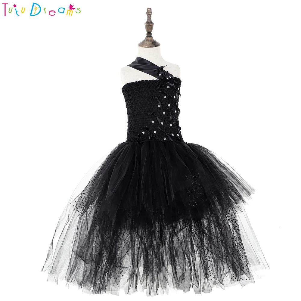 Black Girl Halloween Tutu Dress Elegant Beauty One Shoulder Diamond Teenager Evening Party Dance Dresses Kids Winter Clothes
Black Girl Halloween Tutu Dress Elegant Beauty One Shoulder Diamond Teenager Evening Party Dance Dresses Kids Winter Clothes