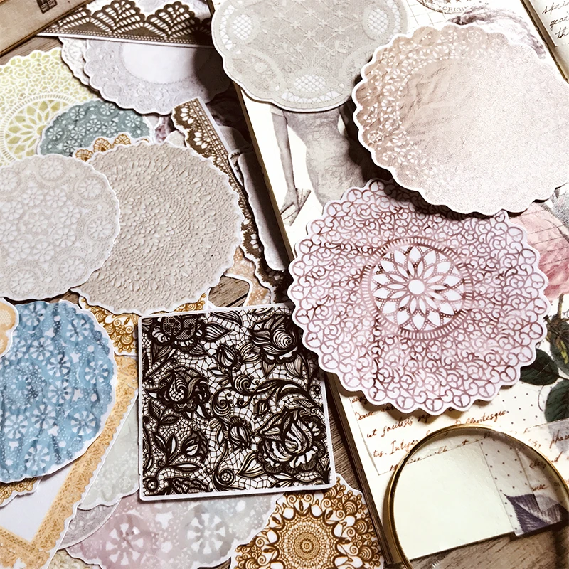 32pcs/pack vintage lace Sulfate paper decoration sticker DIY planner diary scrapbook album index seal stickers escolar
32pcs/pack vintage lace Sulfate paper decoration sticker DIY planner diary scrapbook album index seal stickers escolar