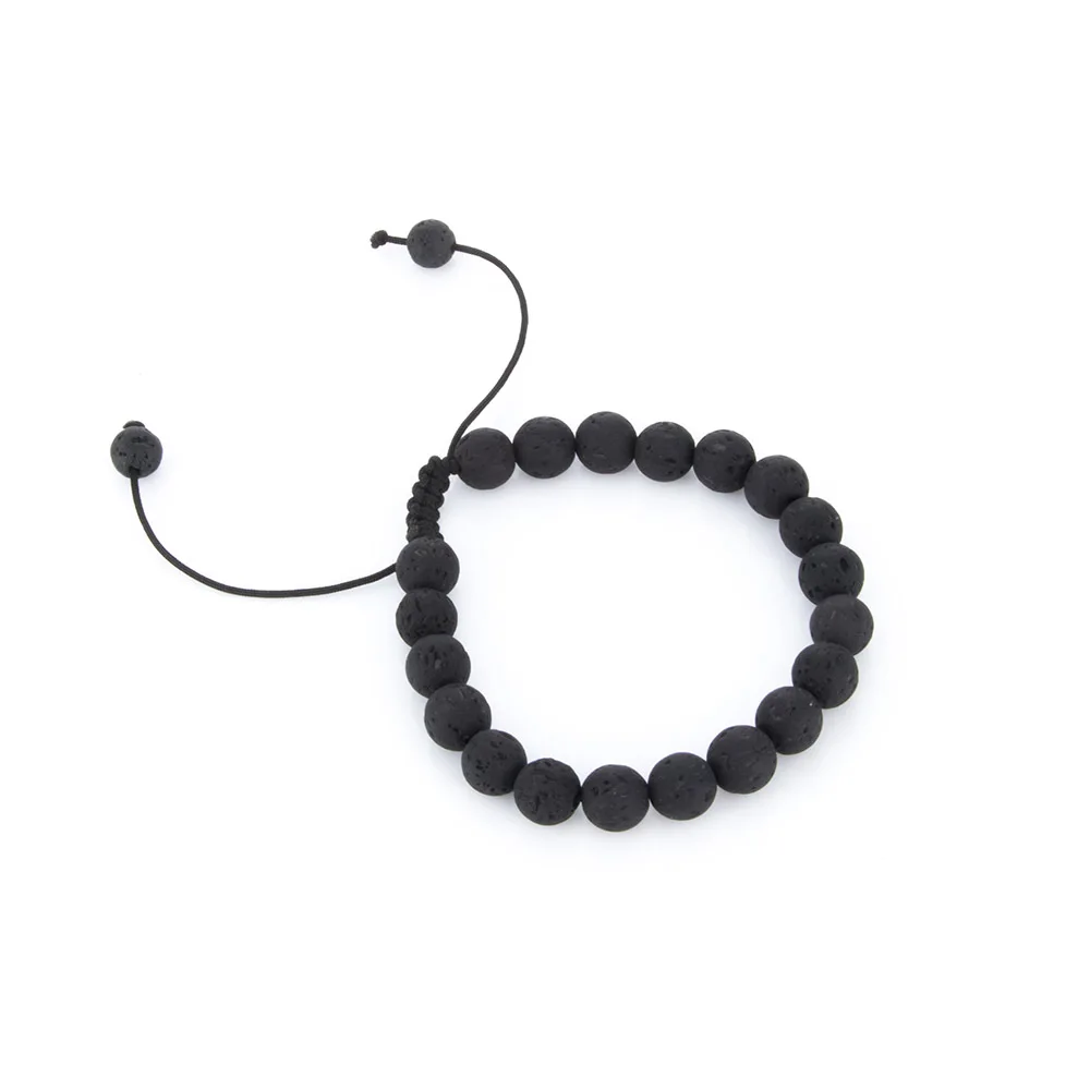 Fashion Vintage Unisex Black Natural Lava Rock Beads Bracelets Adjustable Lace-up Lucky Beaded Bracelet
Fashion Vintage Unisex Black Natural Lava Rock Beads Bracelets Adjustable Lace-up Lucky Beaded Bracelet