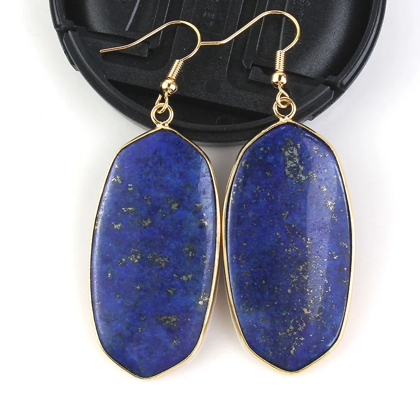 Kraft-beads Light Yellow Gold Color Popular Oval Stone Earrings Lapis Lazuli Drop Earrings For Women Fashion Jewelry
Kraft-beads Light Yellow Gold Color Popular Oval Stone Earrings Lapis Lazuli Drop Earrings For Women Fashion Jewelry