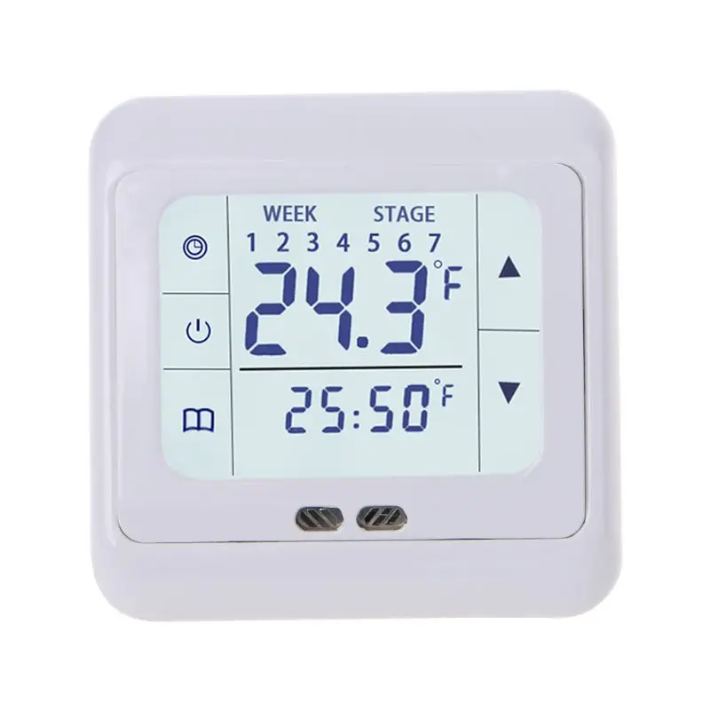 LCD Digital Thermoregulator Touch Screen Heating Thermostat for Warm Floor Electric Heating System Temperature Controller
LCD Digital Thermoregulator Touch Screen Heating Thermostat for Warm Floor Electric Heating System Temperature Controller