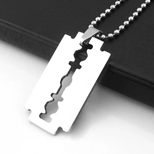 2018 Creative Men's Stainless Steel Razor Pendant Silver Color Ball Blade Chain Necklace
2018 Creative Men's Stainless Steel Razor Pendant Silver Color Ball Blade Chain Necklace