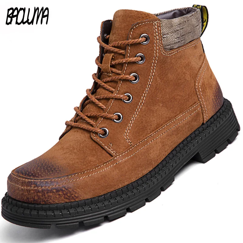 Classic Men Boots Winter Plush Warm Snow Boots Slip-on High Quality Suede Lace-Up Ankle Boots Autumn Work Shoes Big Size 38-47
Classic Men Boots Winter Plush Warm Snow Boots Slip-on High Quality Suede Lace-Up Ankle Boots Autumn Work Shoes Big Size 38-47