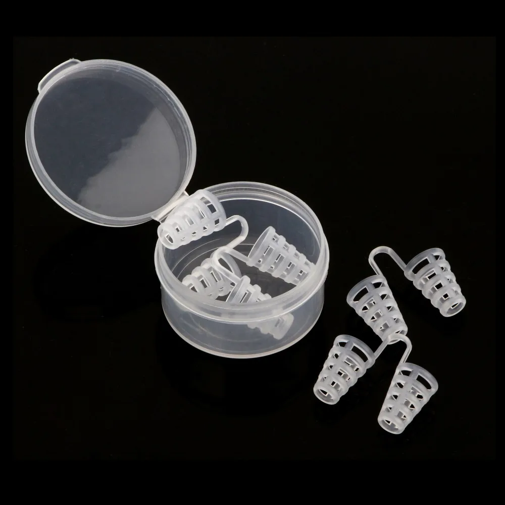 Image 4 pairs box Stop Anti Snoring Solution Device Snore Stopper Mouthpiece Tray Stopper Sleep Apnea Mouth guard Health Care