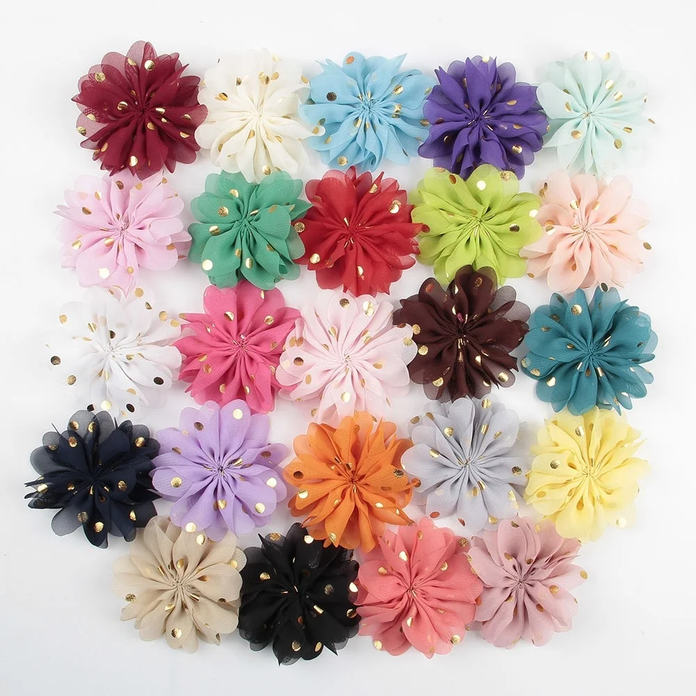 Yundfly 10pcs 8cm 24colors Chiffon Headband Flower Hair Flowers Fabric Flowers with Gold Dot for Kids Girls Hair Accessories
Yundfly 10pcs 8cm 24colors Chiffon Headband Flower Hair Flowers Fabric Flowers with Gold Dot for Kids Girls Hair Accessories