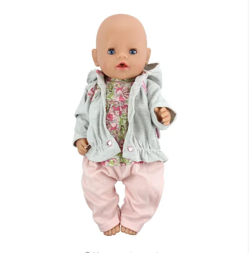 

High Quality Set Doll clothes Wear fit 43cm Baby Born zapf, Children best Birthday Gift(only sell clothes)