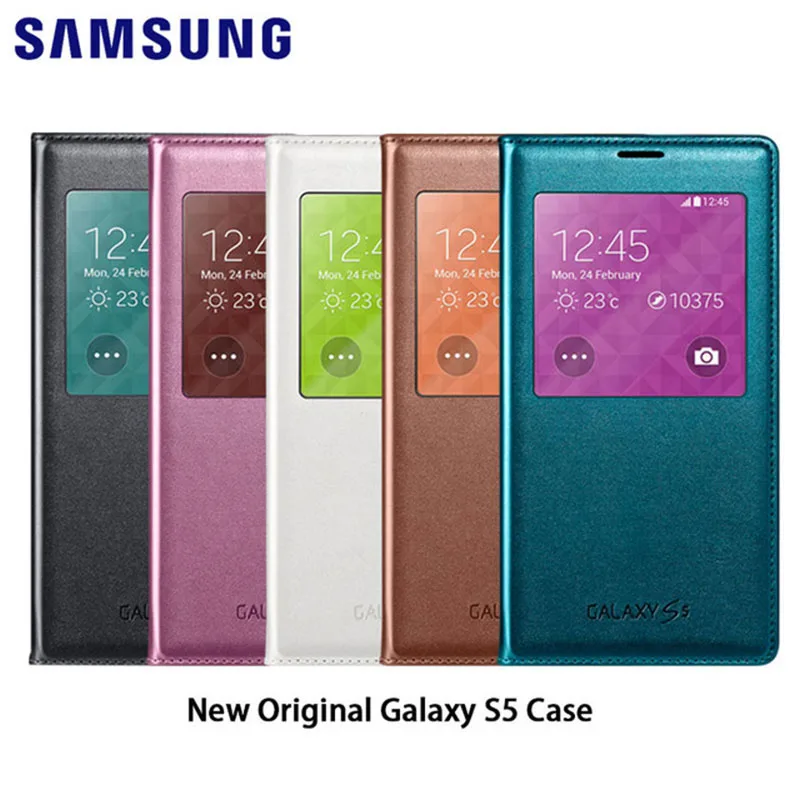 Original Samsung Galaxy S5 Smart Flip Cover for Samsung S5 G900 View Window Protection Case Leather Shell Shockproof Case
Original Samsung Galaxy S5 Smart Flip Cover for Samsung S5 G900 View Window Protection Case Leather Shell Shockproof Case