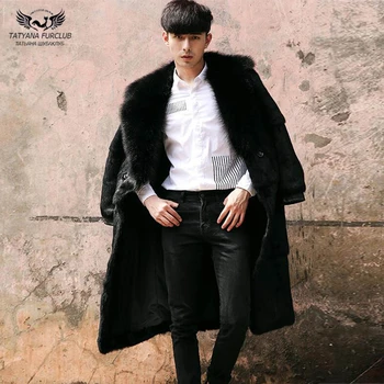 Tatyana Furclub Long Rabbit Fur Coats For Men Outerwear Overoats Real Rabbit Fur Jackets With Warm Fox Furs Turn-down Collar
Tatyana Furclub Long Rabbit Fur Coats For Men Outerwear Overoats Real Rabbit Fur Jackets With Warm Fox Furs Turn-down Collar