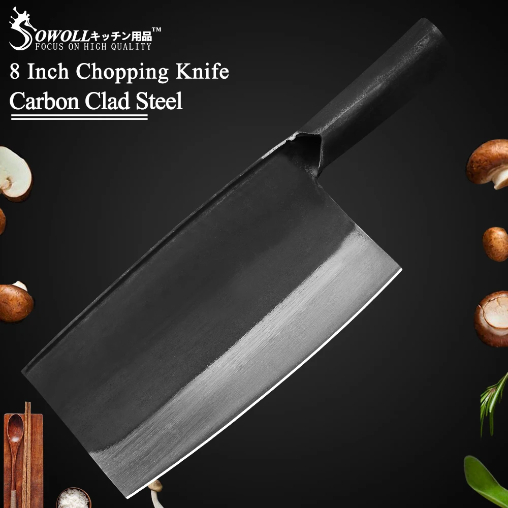 Sowoll Brand Forged High-carbon Clad Steel 8 Inch Chopping Knife High Quality Handmade Durable Chopping Knife for Bone Meat
Sowoll Brand Forged High-carbon Clad Steel 8 Inch Chopping Knife High Quality Handmade Durable Chopping Knife for Bone Meat