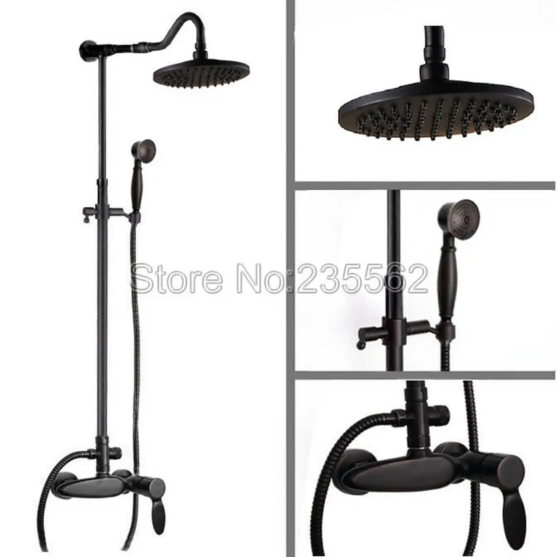 Wall Mounted Black Oil Rubbed Bronze Bathroom Rain Shower Faucet Set Cold and Hot Water Mixer Shower Taps + Hand Shower lrs725
Wall Mounted Black Oil Rubbed Bronze Bathroom Rain Shower Faucet Set Cold and Hot Water Mixer Shower Taps + Hand Shower lrs725