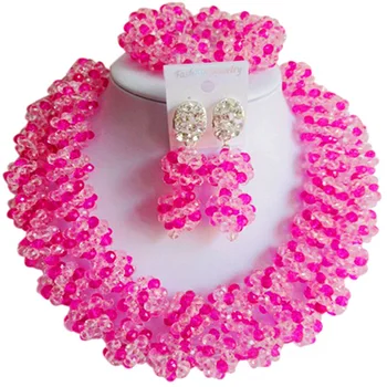 Highly Qualified Fuchsia Pink Transparent Nigerian Wedding Women Crystal Jewelry Sets 2C-SJHQ-10
Highly Qualified Fuchsia Pink Transparent Nigerian Wedding Women Crystal Jewelry Sets 2C-SJHQ-10