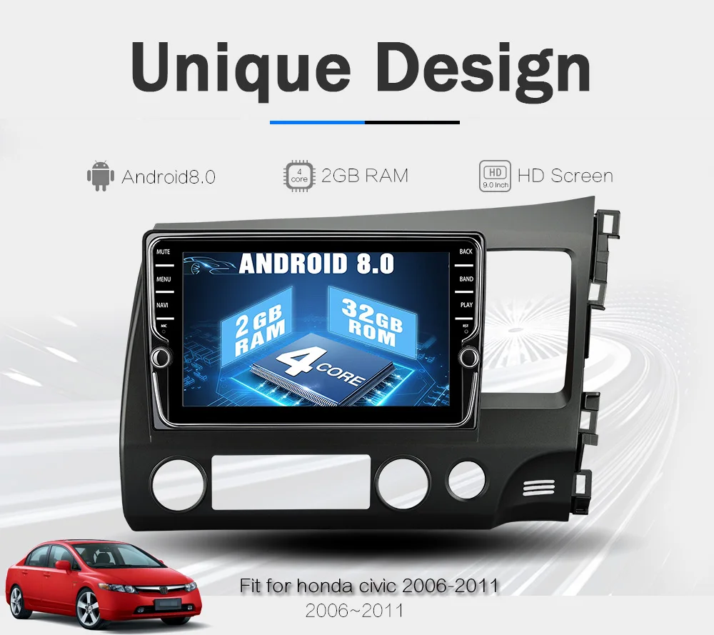 4UI intereface combined in one system CAR DVD PLAYER for Honda Civic 2006 2007 2008 2009 2010 2011 Bluetooth GPS NAVI RADIO MAP