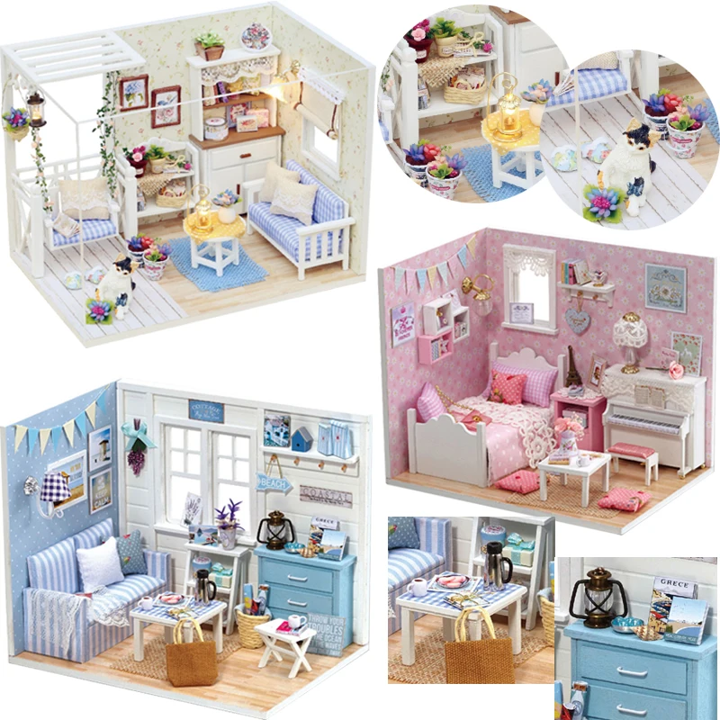 Doll House Furniture DIY Miniature Model Dust Cover 3D Wooden Dollhouse Christmas Gifts Toys For Children Kitten Diary H013 #E
Doll House Furniture DIY Miniature Model Dust Cover 3D Wooden Dollhouse Christmas Gifts Toys For Children Kitten Diary H013 #E