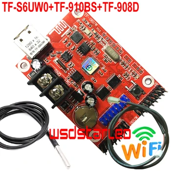 TF-S6UW0+TF-910BS+TF-908D Brightness Sensor+Temperature Sensor USB+WIFI Single & Dual color P10 LED controller card
TF-S6UW0+TF-910BS+TF-908D Brightness Sensor+Temperature Sensor USB+WIFI Single & Dual color P10 LED controller card