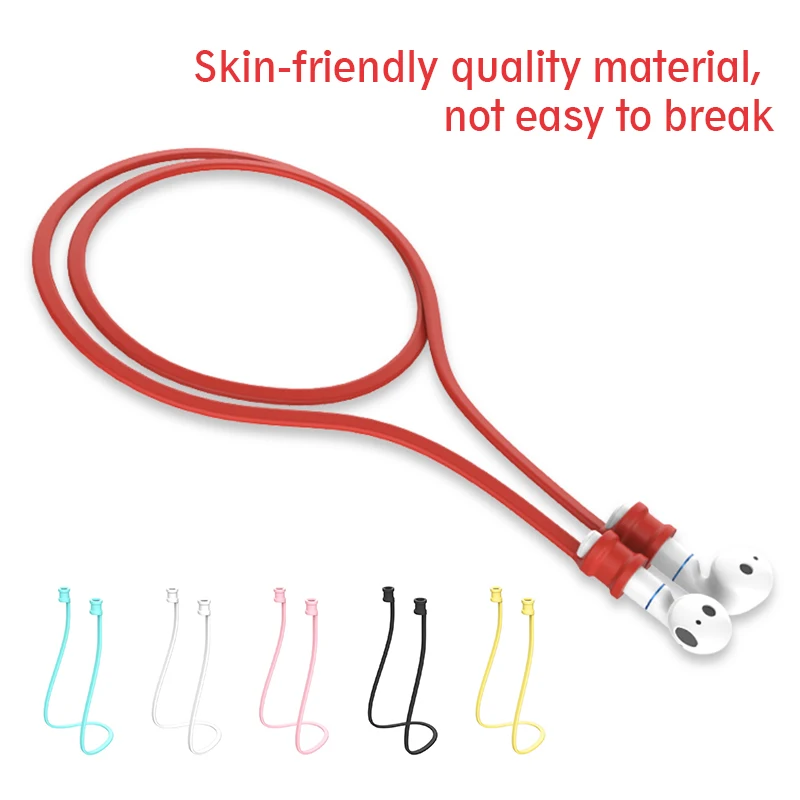 

68cm Strap Earphone Accessories Anti-Lost Headphone Straps For Flypods pro Earphones Silicone String Rope for Freebuds 2