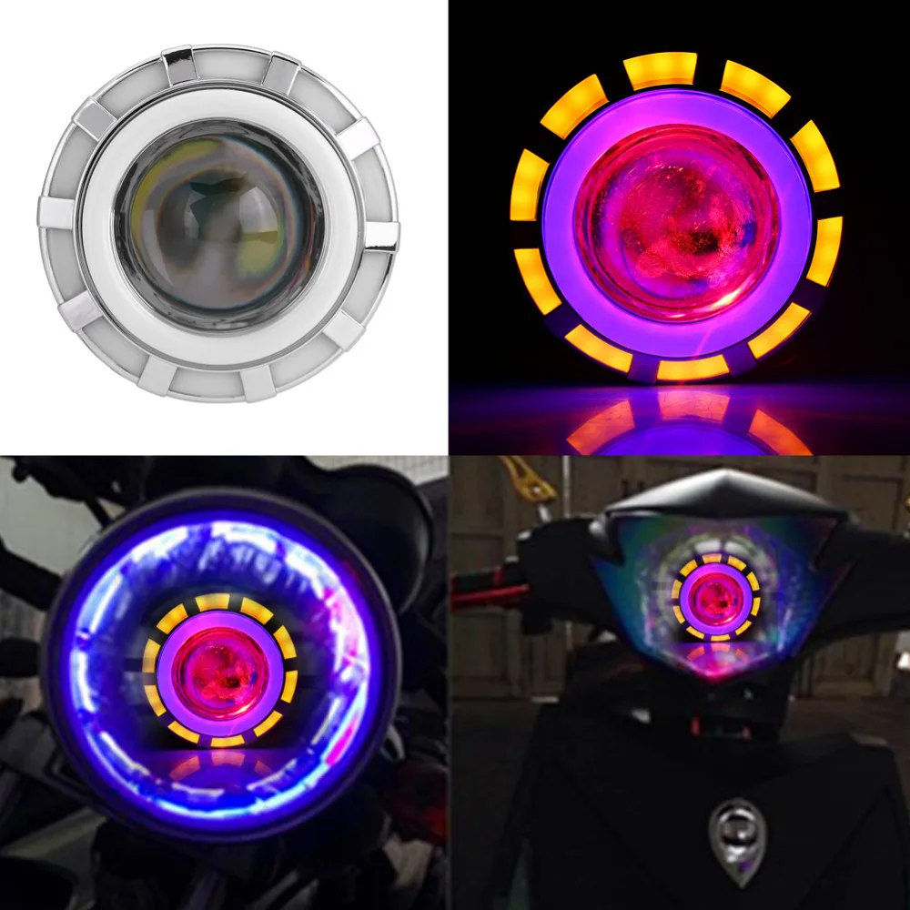 Motorcycle Angel Devil Eyes Headlight High/Low Beam LED Headlight Projector Lens Dual Angel & Devil Eye Round
Motorcycle Angel Devil Eyes Headlight High/Low Beam LED Headlight Projector Lens Dual Angel & Devil Eye Round