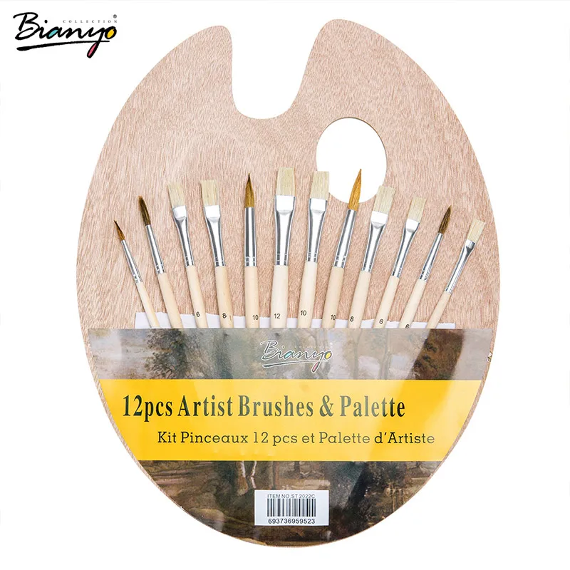 Bianyo 12Pcs Artist Brushes Palette Sets 12 Different Sizes Painting Brush Pens With Palette School Students Artist Supplies 
Bianyo 12Pcs Artist Brushes Palette Sets 12 Different Sizes Painting Brush Pens With Palette School Students Artist Supplies
