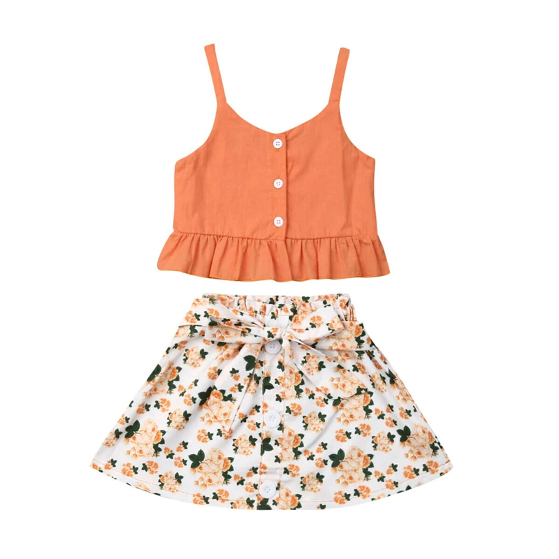 New Toddler Kids Baby Girls Summer Clothes Ruffle Button Straps Vest Tops+Floral Bandage Skirt Dress Cute 2Pcs Bebe Girl Outfits
New Toddler Kids Baby Girls Summer Clothes Ruffle Button Straps Vest Tops+Floral Bandage Skirt Dress Cute 2Pcs Bebe Girl Outfits