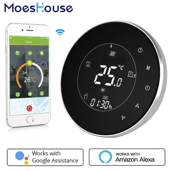 BHT-6000-GBLW LCD Touch Screen Electric Underfloor Heating Thermostat Backlight WIFI 16A Works with Alexa Google Home
BHT-6000-GBLW LCD Touch Screen Electric Underfloor Heating Thermostat Backlight WIFI 16A Works with Alexa Google Home