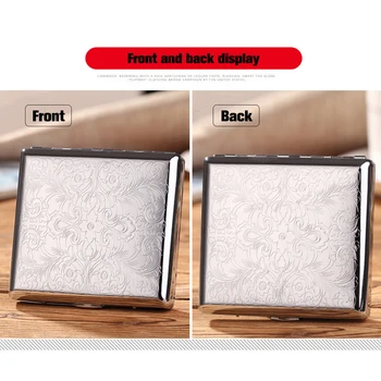TEAM PISTOL Flower Pattern Cigarette Case with Clips Can Hold 20 pcs Regular Size Cigarettes High-grade Portable Tobacco Case
TEAM PISTOL Flower Pattern Cigarette Case with Clips Can Hold 20 pcs Regular Size Cigarettes High-grade Portable Tobacco Case