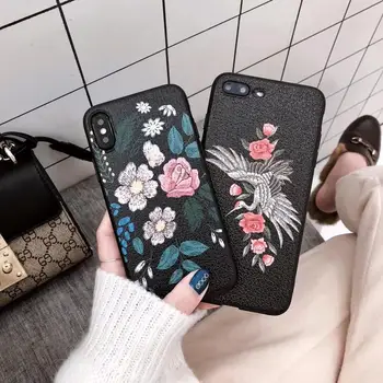 10pcs/lot Vintage Flowers Crane Phone Case For iPhone11 Xsmax 8P 6s 7plus xr Soft TPU Black Cover Skinny Shell Protection
10pcs/lot Vintage Flowers Crane Phone Case For iPhone11 Xsmax 8P 6s 7plus xr Soft TPU Black Cover Skinny Shell Protection