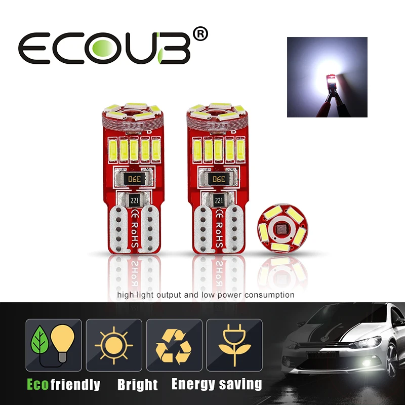 2 Pcs T10 W5W LED White Canbus Error Free Car LED Bulb 168 194 Clearance Interior Reading Light 4014 15 SMD Non Polarity 12V
2 Pcs T10 W5W LED White Canbus Error Free Car LED Bulb 168 194 Clearance Interior Reading Light 4014 15 SMD Non Polarity 12V