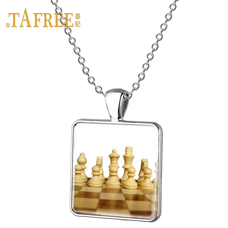 TAFREE International Chess Necklace quiet please chess player at work alloy Necklace chess lover square pendant jewelry CH01
TAFREE International Chess Necklace quiet please chess player at work alloy Necklace chess lover square pendant jewelry CH01