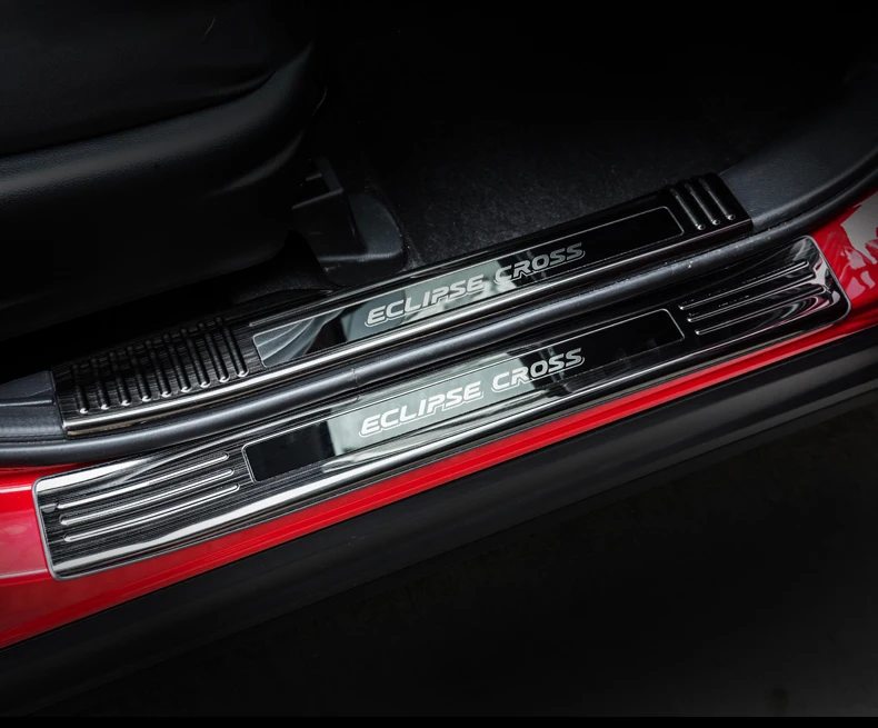 Auto Exterieur Schwelle Einstiegsleisten Schutz für Mitsubishi Eclipse Cross Carbon Faser Pedal Door Abdeckung Sill Dekor Zubehör 
