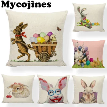 Easter Day Cushion Cover Lovely Rabbit Smear Egg Printed Home Decor Sofa Seat Linen Cotton Cute Animal Pattern Throw Pillow Case
Easter Day Cushion Cover Lovely Rabbit Smear Egg Printed Home Decor Sofa Seat Linen Cotton Cute Animal Pattern Throw Pillow Case
