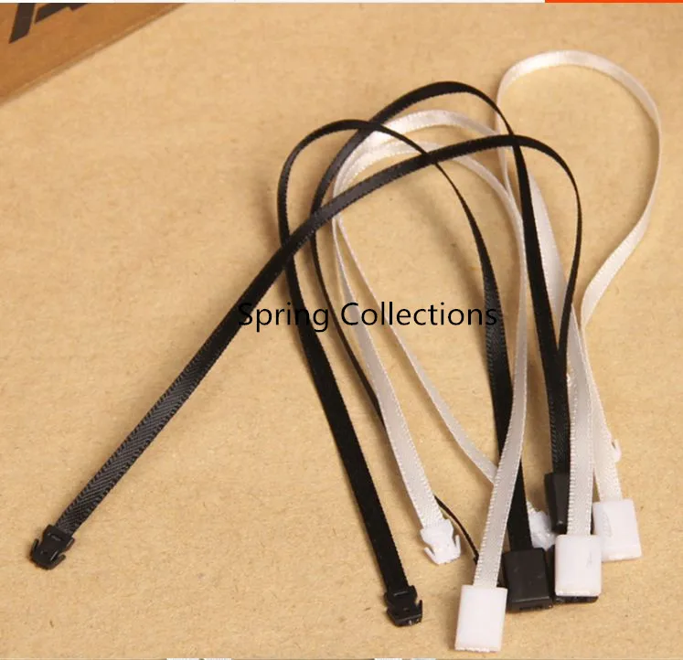 1000pcs Silk Ribbon Tag Seal Garment Tags Hang String plastic Snap Lock Pin Loop Fastener Hook Ties Accessories Whole L=17CM
1000pcs Silk Ribbon Tag Seal Garment Tags Hang String plastic Snap Lock Pin Loop Fastener Hook Ties Accessories Whole L=17CM
