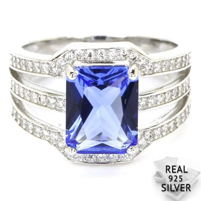 20x14mm Deluxe 5.0g Created Violet Tanzanite White CZ Gift For Woman's Real 925 Solid Sterling Silver Rings
20x14mm Deluxe 5.0g Created Violet Tanzanite White CZ Gift For Woman's Real 925 Solid Sterling Silver Rings