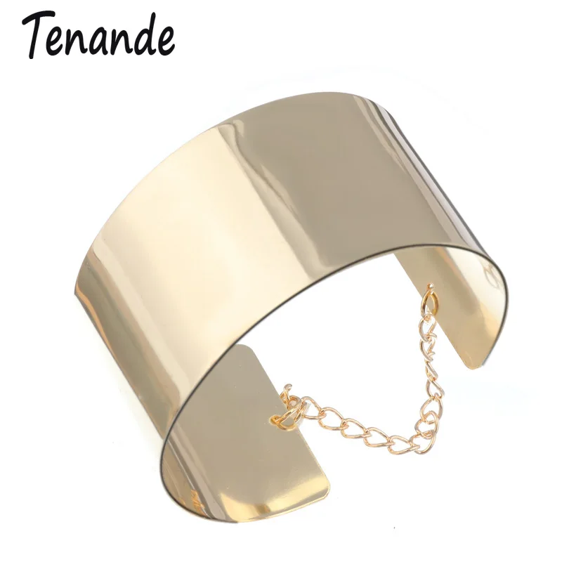 Tenande Simple Style 2 Colors Punk Big Statement Open Chain Bracelets & Bangles for Women Wristbands Jewelry
Tenande Simple Style 2 Colors Punk Big Statement Open Chain Bracelets & Bangles for Women Wristbands Jewelry