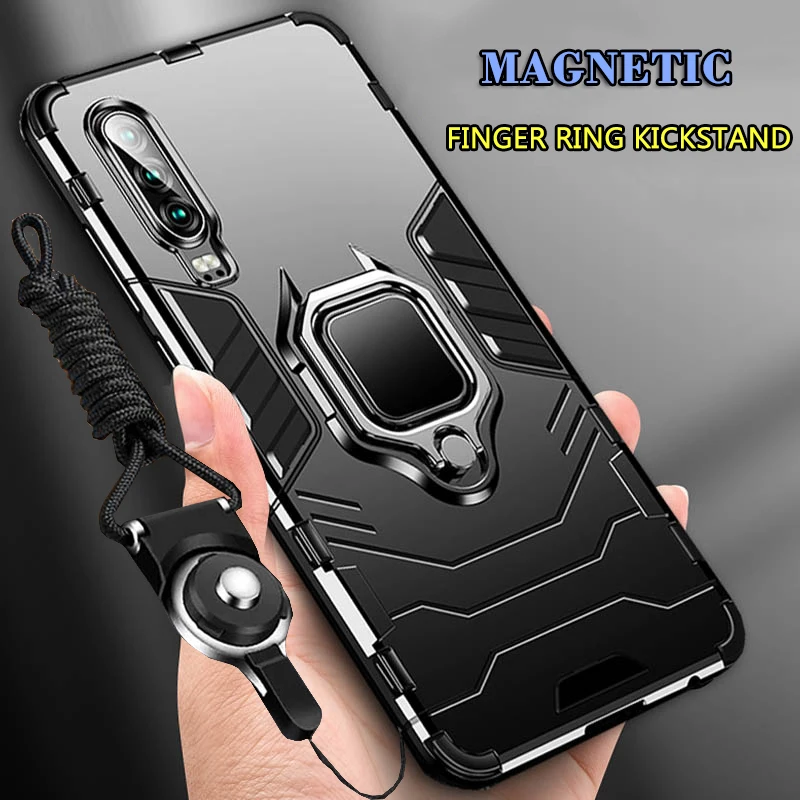 Magnetic Finger Ring Kickstand Case For Huawei P30 Lite P20 Pro Mate 20 20X Honor 8X Y9 Nova 5 5i Shockproof Armor Cover + Strap
Magnetic Finger Ring Kickstand Case For Huawei P30 Lite P20 Pro Mate 20 20X Honor 8X Y9 Nova 5 5i Shockproof Armor Cover + Strap