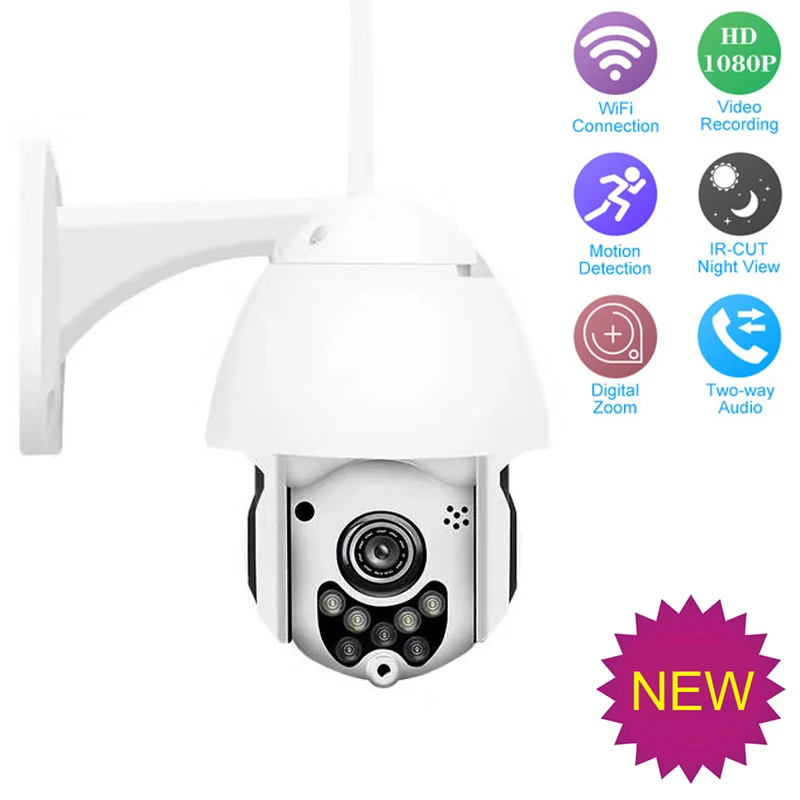 1080P PTZ IP Camera Wifi Outdoor Speed Dome Wireless Wifi Security Camera Pan Tilt 4X Digital Zoom Network CCTV Surveillance
1080P PTZ IP Camera Wifi Outdoor Speed Dome Wireless Wifi Security Camera Pan Tilt 4X Digital Zoom Network CCTV Surveillance