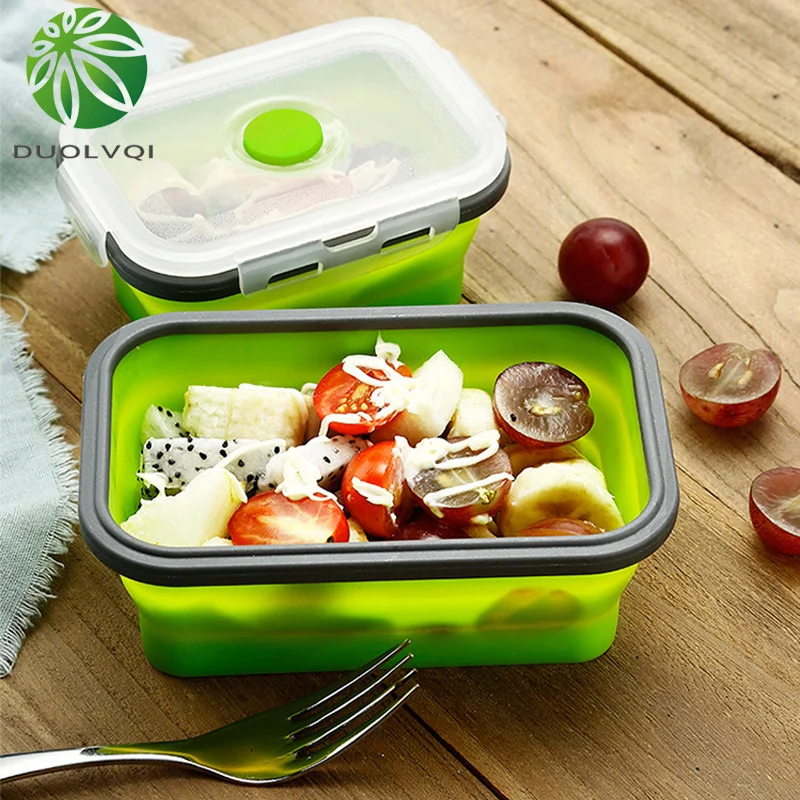 Duolvqi 1pc Collapsible Silicone Food Lunch Box Dinnerware Foldable Fruit Salad Storage Food Box Container Tableware BPA Free
Duolvqi 1pc Collapsible Silicone Food Lunch Box Dinnerware Foldable Fruit Salad Storage Food Box Container Tableware BPA Free