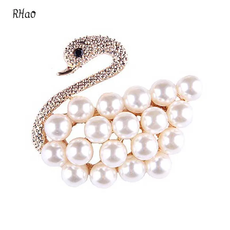 Top Sale RHao Women Animal Brooches Cute pearl Swan Brooches pins for women Girls wedding party jewelry wholesale
Top Sale RHao Women Animal Brooches Cute pearl Swan Brooches pins for women Girls wedding party jewelry wholesale