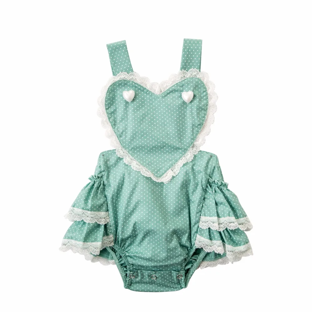Baby Clothes Newest Sweet Heart Lace Romper 2018 Fashion Dot Printed Ruffles Baby Girl Jumpsuit Toddler Kids Rompers
Baby Clothes Newest Sweet Heart Lace Romper 2018 Fashion Dot Printed Ruffles Baby Girl Jumpsuit Toddler Kids Rompers