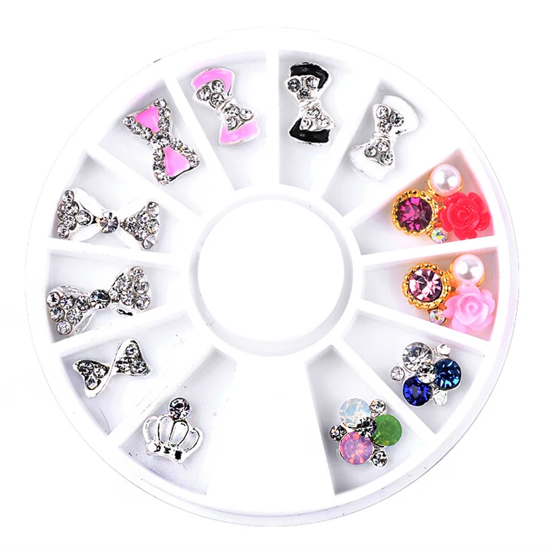Pandahall 12pcs/set Clear Bow Flowers Crown Designs Charm Nail Art Rhinestone Decorations Wheel 3d Alloy Nail Jewelry Supply
Pandahall 12pcs/set Clear Bow Flowers Crown Designs Charm Nail Art Rhinestone Decorations Wheel 3d Alloy Nail Jewelry Supply