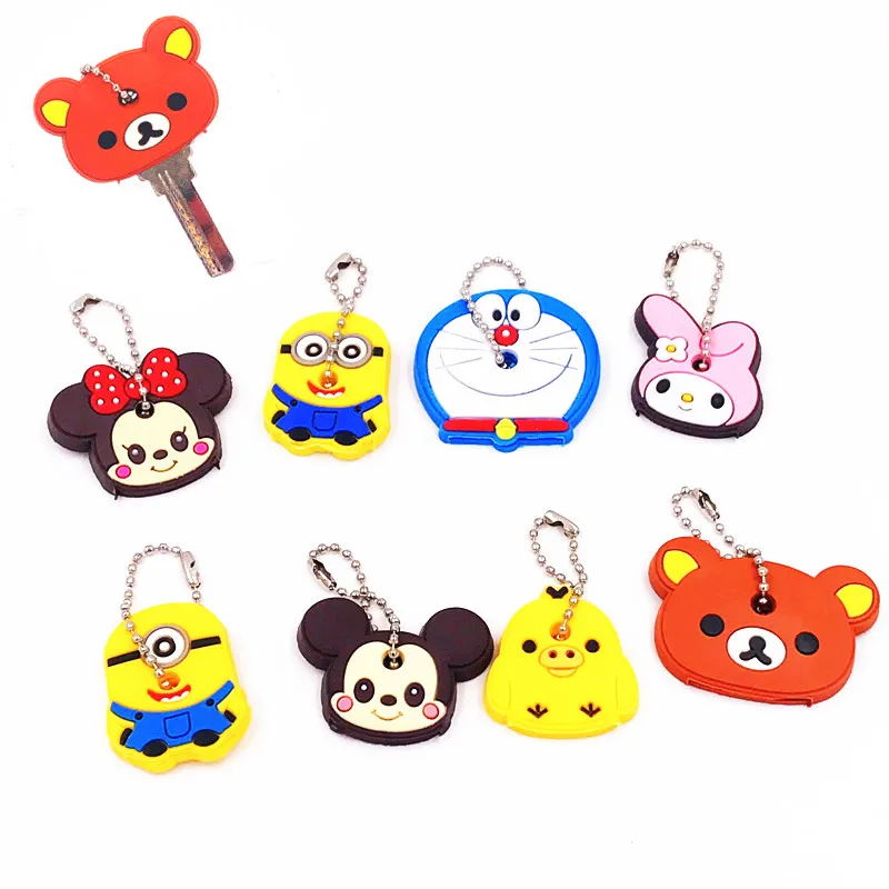 1Set Cute Cartoon Mickey Minnie Minions Bear Key chains Silicone Woman Car Backpack Pendant Key Cover Key Caps Key Holder Gift
1Set Cute Cartoon Mickey Minnie Minions Bear Key chains Silicone Woman Car Backpack Pendant Key Cover Key Caps Key Holder Gift
