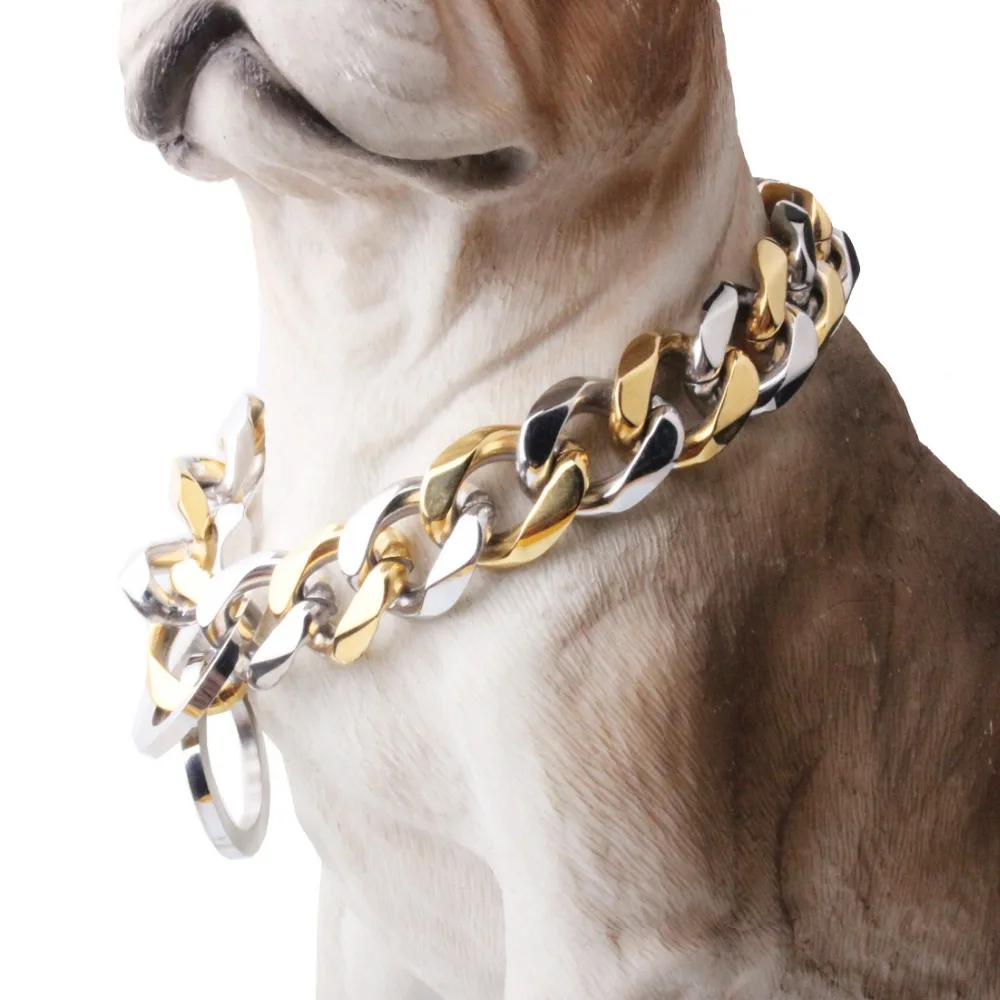 10/12/15/17/19MM Strong Heavy 316L Stainless Steel Silver Gold Curb Cuban Dog Chain Pet Collar Choker Necklace 12"-34" Hotsale
10/12/15/17/19MM Strong Heavy 316L Stainless Steel Silver Gold Curb Cuban Dog Chain Pet Collar Choker Necklace 12"-34" Hotsale