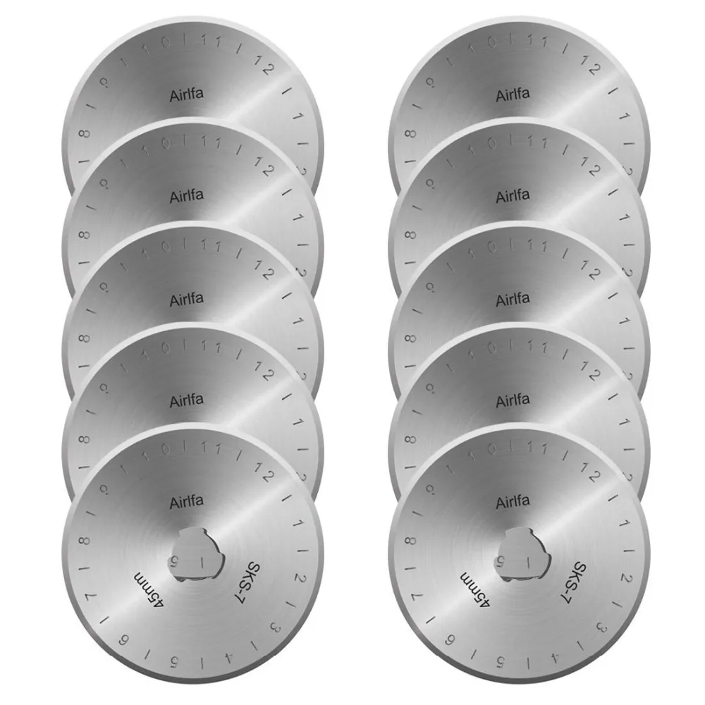 Wholesale 500pc/Lot 45mm Rotary Cutter Blade,Fits OLFA,dafa Rotary Cutter Replacement, Sharp and Durable
Wholesale 500pc/Lot 45mm Rotary Cutter Blade,Fits OLFA,dafa Rotary Cutter Replacement, Sharp and Durable